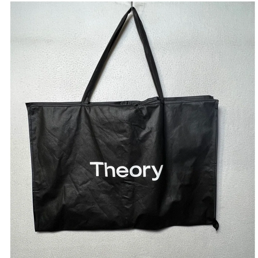 Theory Unisex Garment Bag Travel Suit Cover OS Black Logo Folding Carrier Bag
